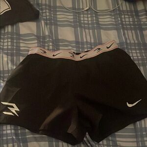 Nike Black Performance Shorts with White Accents